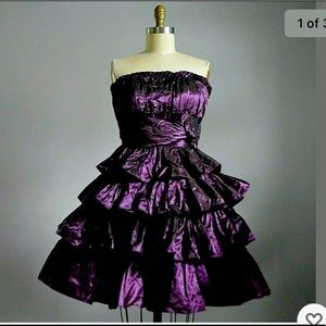 Betsy Johnson Purple Taffeta Dress